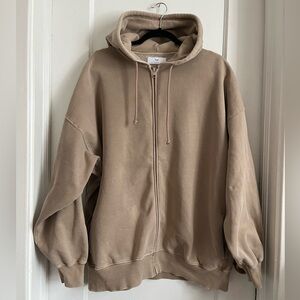 TNA Tan Boyfriend Full Zip Hoodie